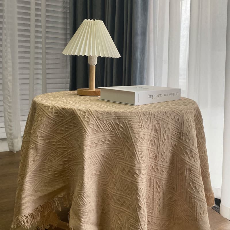 Toalha de mesa estilo capa de mesa de cabeceira pano pequena mesa redonda atmosfera foto luz luxo High-End redondo cafet