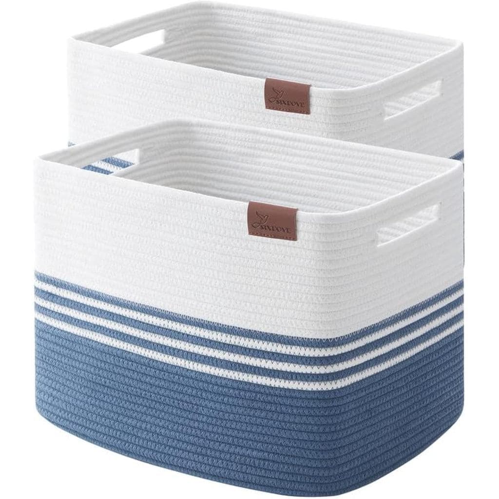 Cesto de armazenamento, conjunto de 2 cestos de armazenamento de 42 litros, usados para organização, cesto de roupa suja