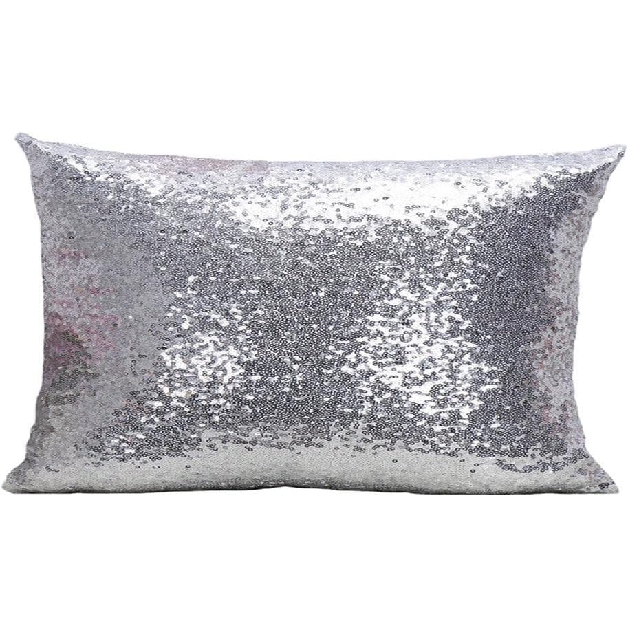 Capa de Almofada com Lantejoulas Brilhantes 12x20 polegadas, Capa de Almofada com Zíper para Quarto, Sofá, Cadeira, Banc