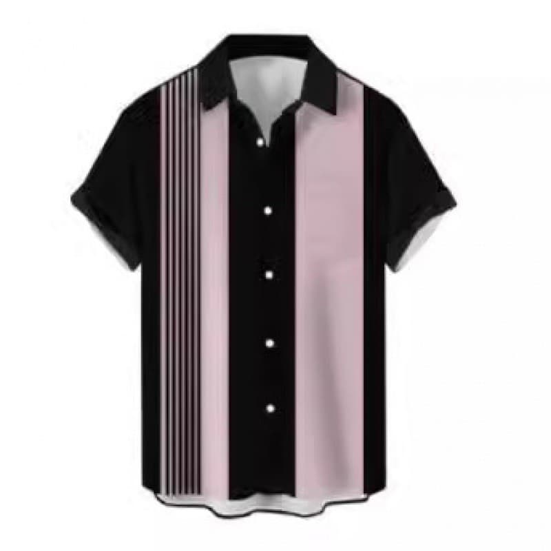 Novo masculino Casual 3D Digital impresso camisa de manga curta