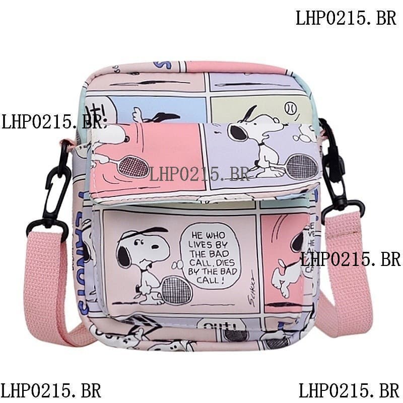 [Envio em 48 horas] Nova Bolsa Snoopy Cross-Shaped Saco De Corpo Bonito Versão Coreana De Um Ombro Quadrado Pequeno