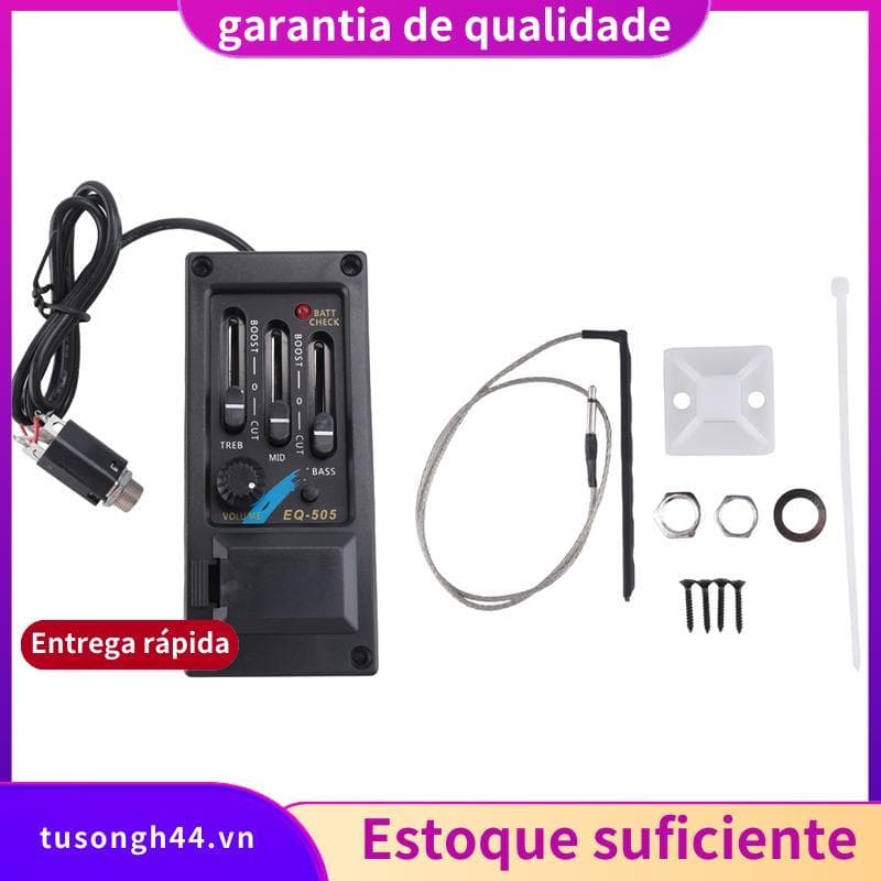 EQ-505 Captador De Sela De Guitarra , 3 Bandas , Equalizador , Mão Esquerda , Sistema De Pré-Amplificador Acústica Piezo