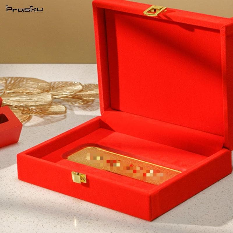 [stdzsw] Organizador De Caixa De Joias , Barra De Ouro De Veludo , Presente Decorativa , Embalagem Para Exibição De Ceri