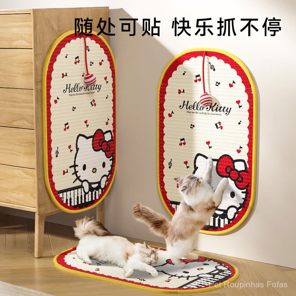 Arranhador para gatos, brinquedo para gatos, adesivo de parede de sisal, durável e resistente a arranhões, não solta res