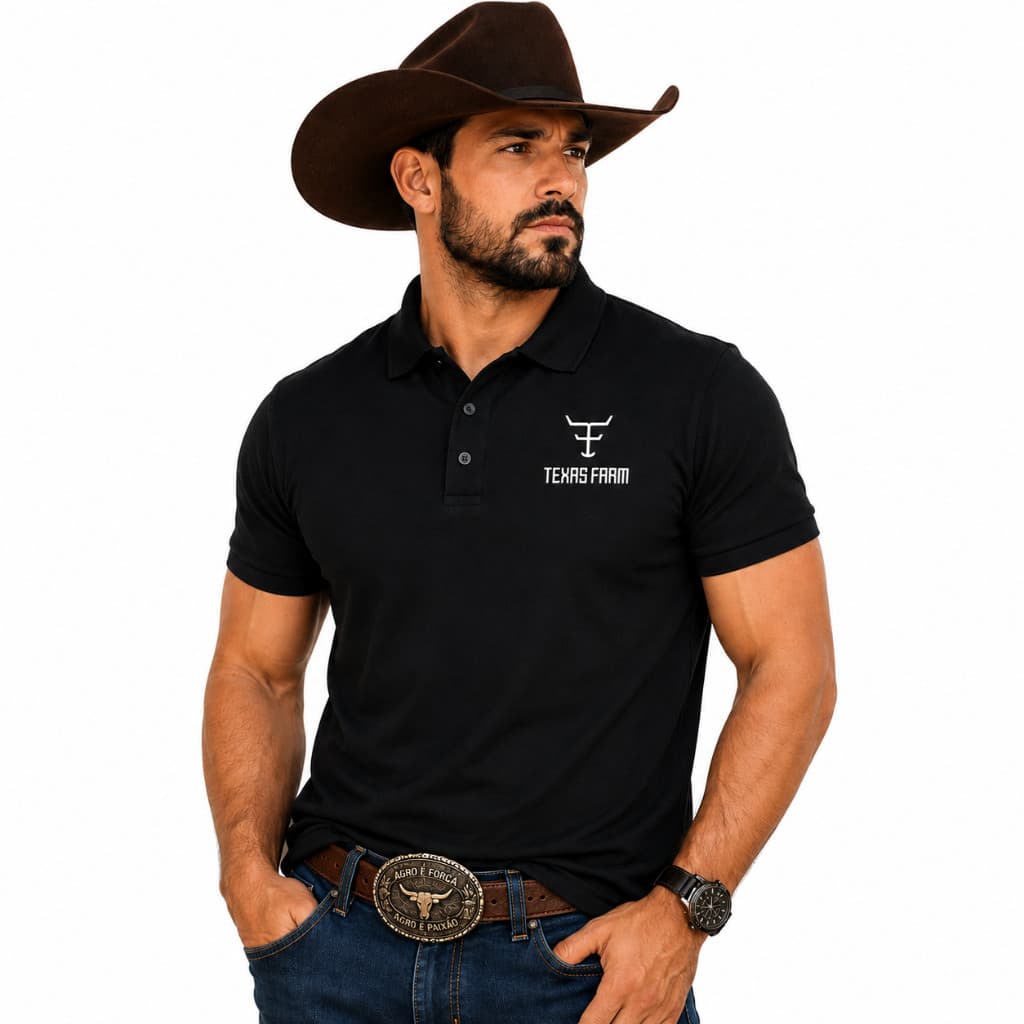 Camisa Polo texas peão country camiseta farm masculino