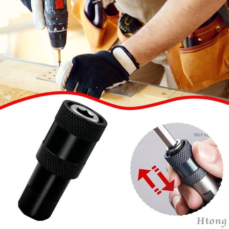 [Htong] Suporte De Bits De Chave De Fenda De Haste Hexagonal De Aço Preto Eficiente Troca Rápida Conector Para Projetos