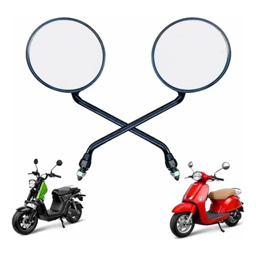 Retrovisor Bicicleta Elétrica Veloster Moto Scooter 8mm Par