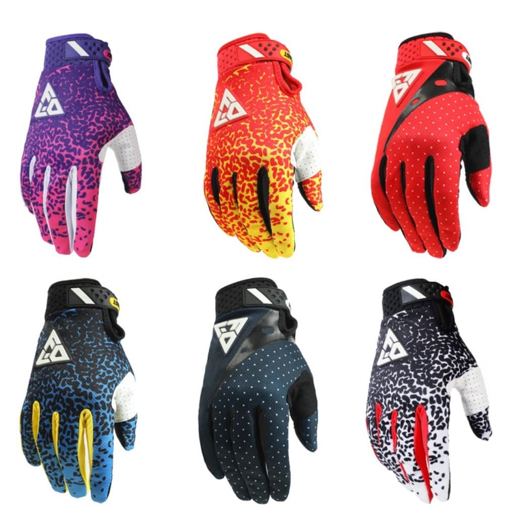 Novas luvas esportivas de ciclismo com proteção total para os dedos, luvas para motociclismo off-road, luvas de corrida.