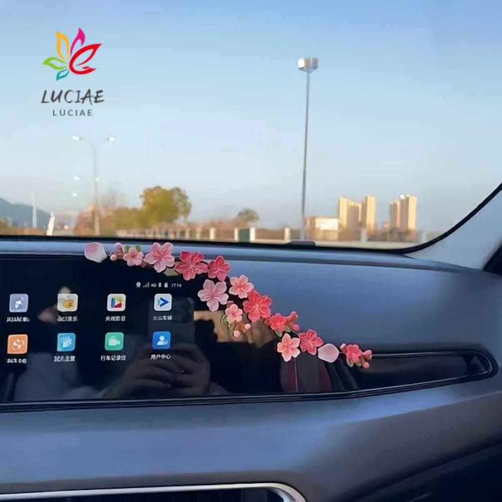 LUCIAE 5/8/16/32PCS Ornamento De Carro , Decoração Em Flor De Pêssego , Adesivo De Geladeira Fofo DIY