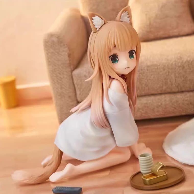 2026 Novo produto Meu gato é linda menina farinha de soja sentado comendo peixe sentado postura deitado postura Meow men