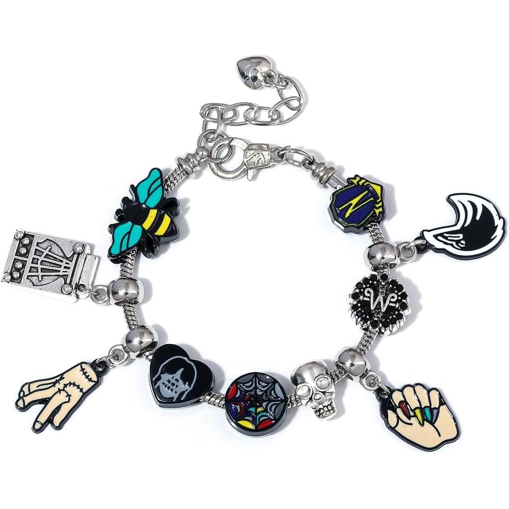 Pulseira para Cosplay de Addams - Pulseira de Charms DIY, Acessórios de Joias de Fantasia - Presente para Festa de Hallo