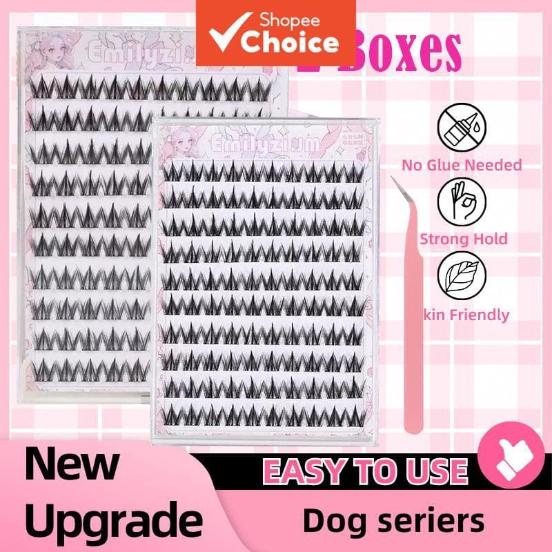 Compre 1 Leve 1 Cílios Postiços 100 Clusters Cílios Postiços Autoadesivos, Cílios Mais Suaves e Sem Cola