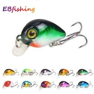 Pesca Mini Manivela Rock Isca 3cm/1.6g Simulação De Plástico Peixe Gordo Falsa Lote De Dura