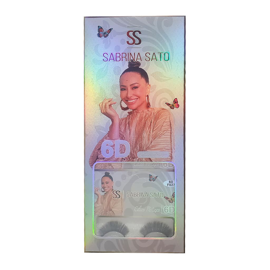 Cílios Postiços 6D Efeito Natural Sabrina Sato Box c/10 SS2560