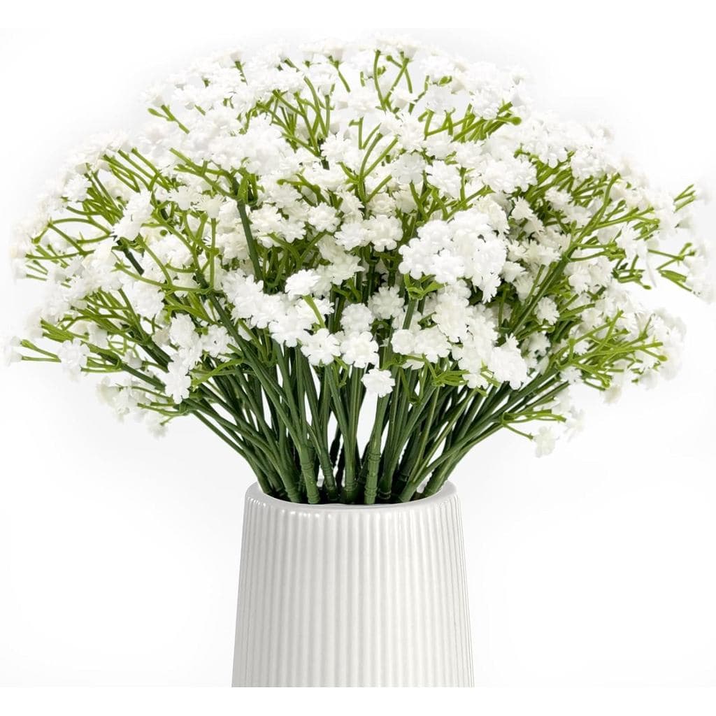 24 Peças de Flores Artificiais Realistas de Gypsophila - Buquê de Gypsophila para Casamento, Festa, Decoração de Casa |