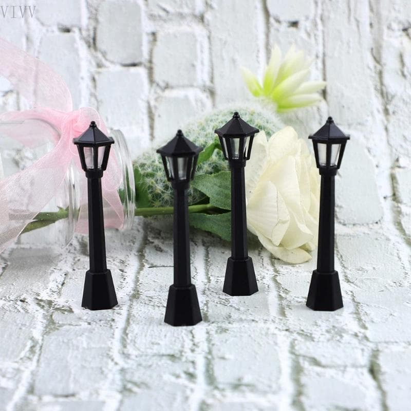 VIVV 4pcs Modelo Luz Rua Para Caminho Externo Acessórios Jardim Fadas
