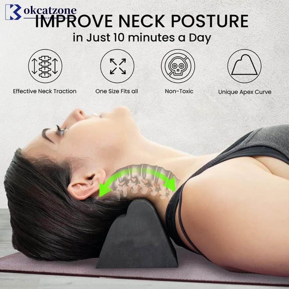 OKCATZONE Ajustável Eva Ombro Massageador Pescoço E Lombar Alongamento Arco Cervical Ortopédico Massagem Travesseiro B7M