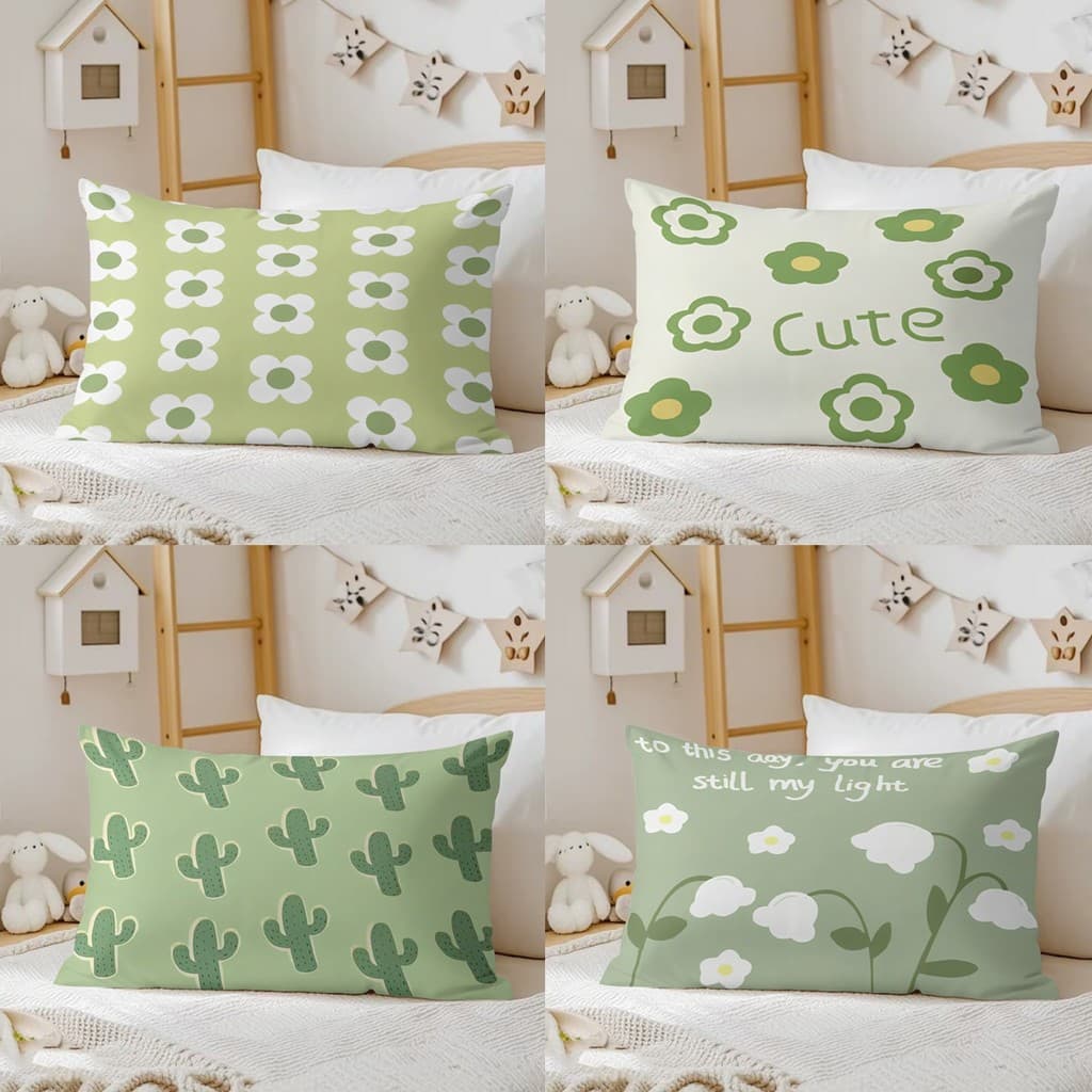 Verde fresco sofá fronha cabeceira cama almofada sofá travesseiro sem núcleo All-Match b & b High-End fronha
