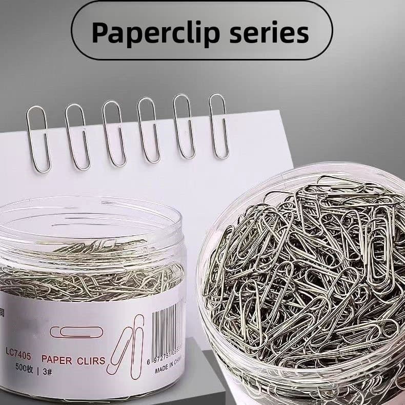 Clipe de papel prateado de Metal, pino de arquivo de escritório, papel de teste, classificação de dados, clipe de papel