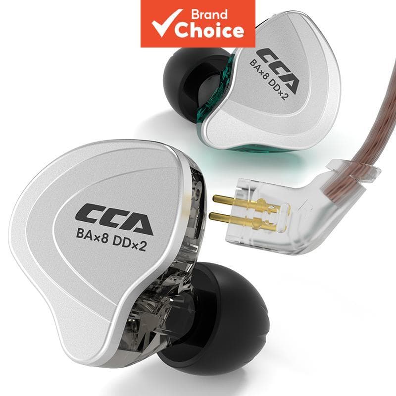 CCA C10 Fones De Ouvido Intra-Auriculares Com Fio Armadura Balanceada De 10 Drivers HiFi Som Audiófilo Esportes E Música