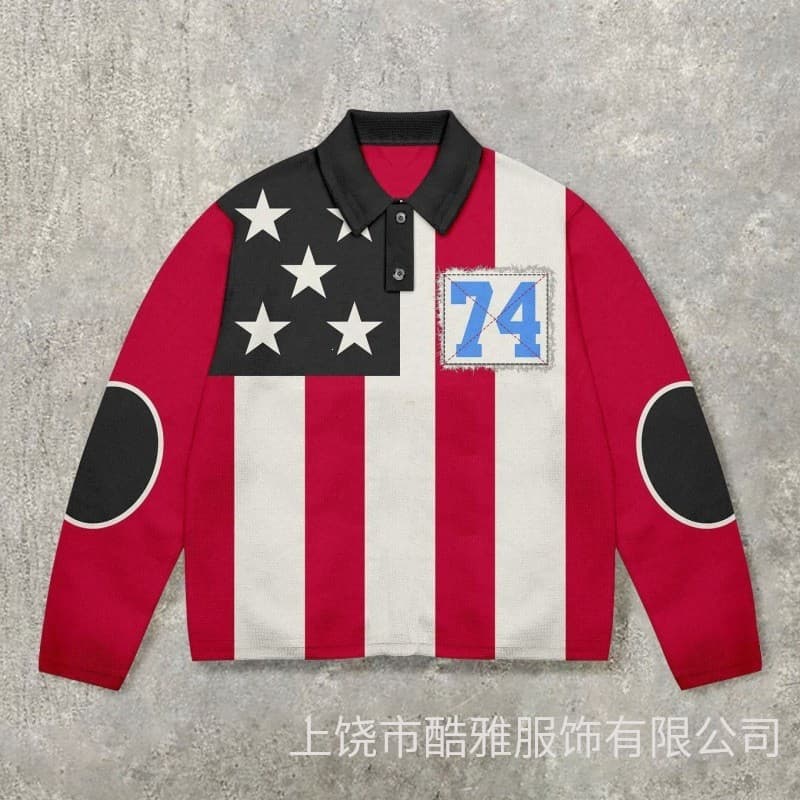 2025 American Street Wear Retro Y2K Moda Tendência 3D Impresso Camisa POLO Tendência de Rua Camisa POLO 26812TXCS