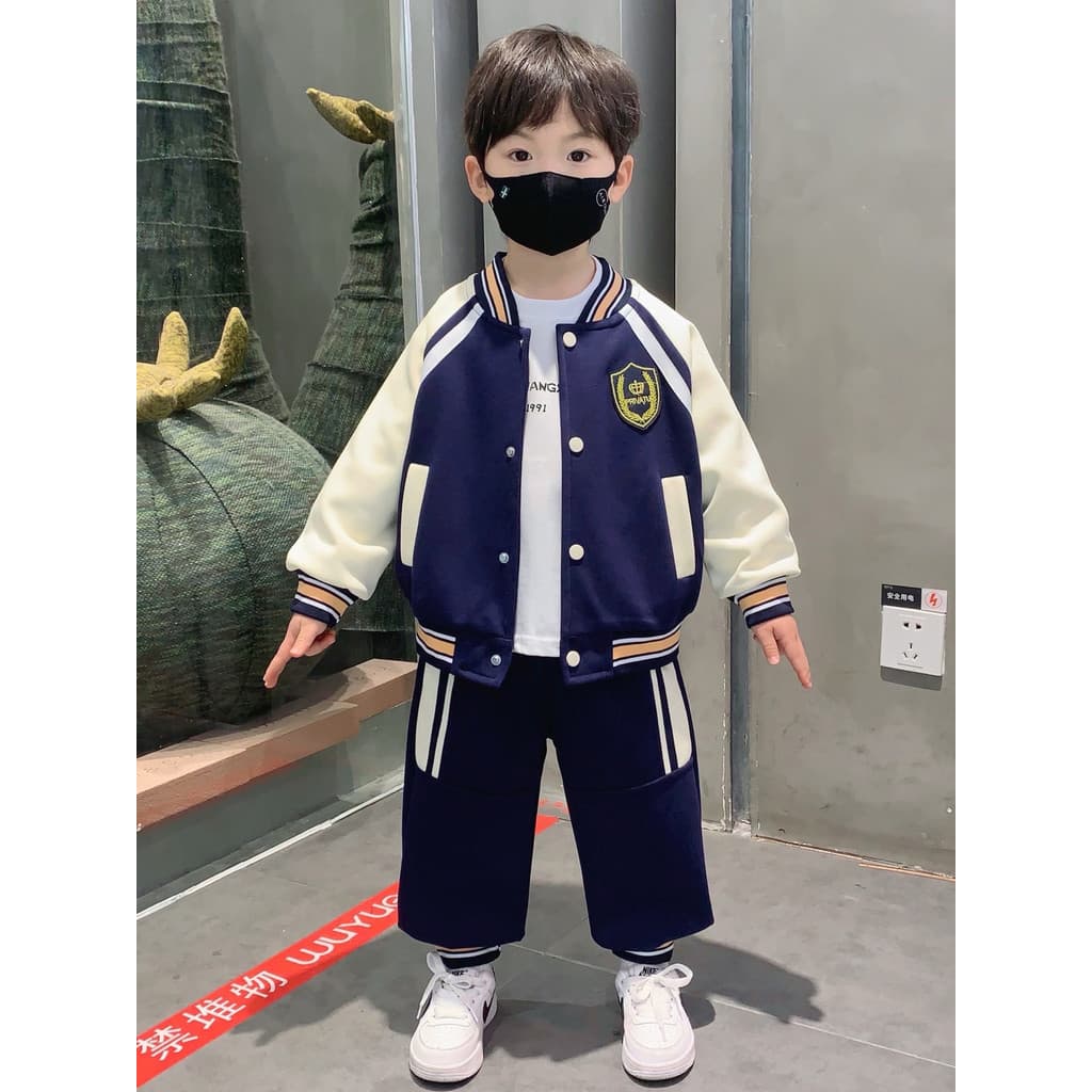 Meninos outono terno 2026 novo estilo moda crianças uniforme de beisebol jaqueta primavera outono menino bebê menino bon