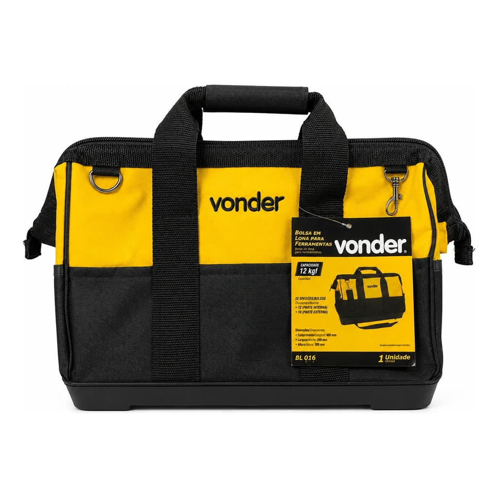 Bolsa Em Lonas Reforçadas Para Ferramentas Acessórios Vonder