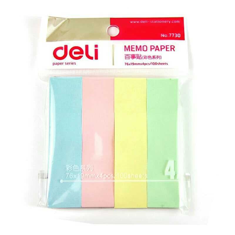 Deli Pepsi Sticky Notes 7730 Color Sticky Notes Note Notepad Quatro Cores 76 * 19mm