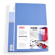 Deli 5002 Livro de informações A4 Livro de informações 20 páginas Pasta de inserção transparente Inserir pasta de bolso