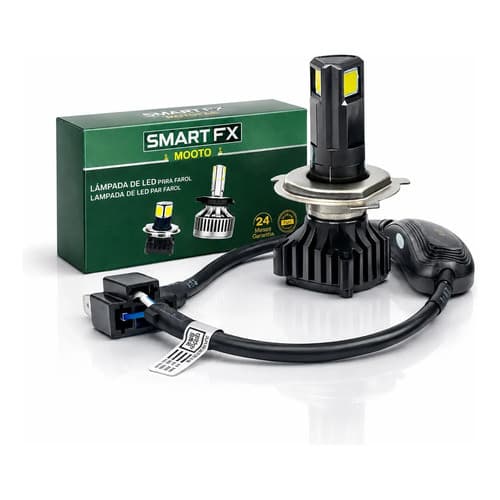 Lâmpada Do Farol Led C/reator H4 Cg 150/160 Cb300 Ybr 4800lm H4 M5 Hb26 Branco Branco-frio