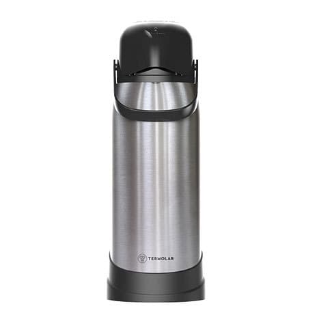 Garrafa Termica Termolar R Evolution 1,9L 100 Inox Bomba de Pressão Para Café Chá Bebidas Quentes e Frias