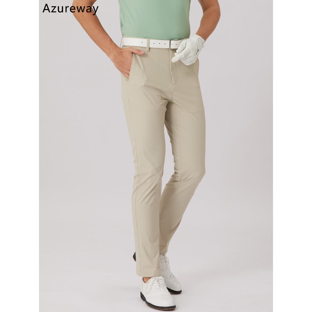 Calças de golfe calças masculinas magro-ajuste calças de perna reta verão roupas de golfe masculino de secagem rápida re