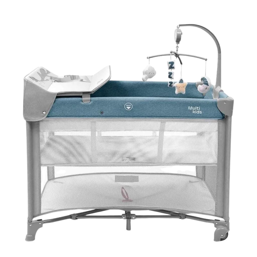 Berço Desmontável DayDream Portátil Até 15kg Azul Multikids Baby - BB388
