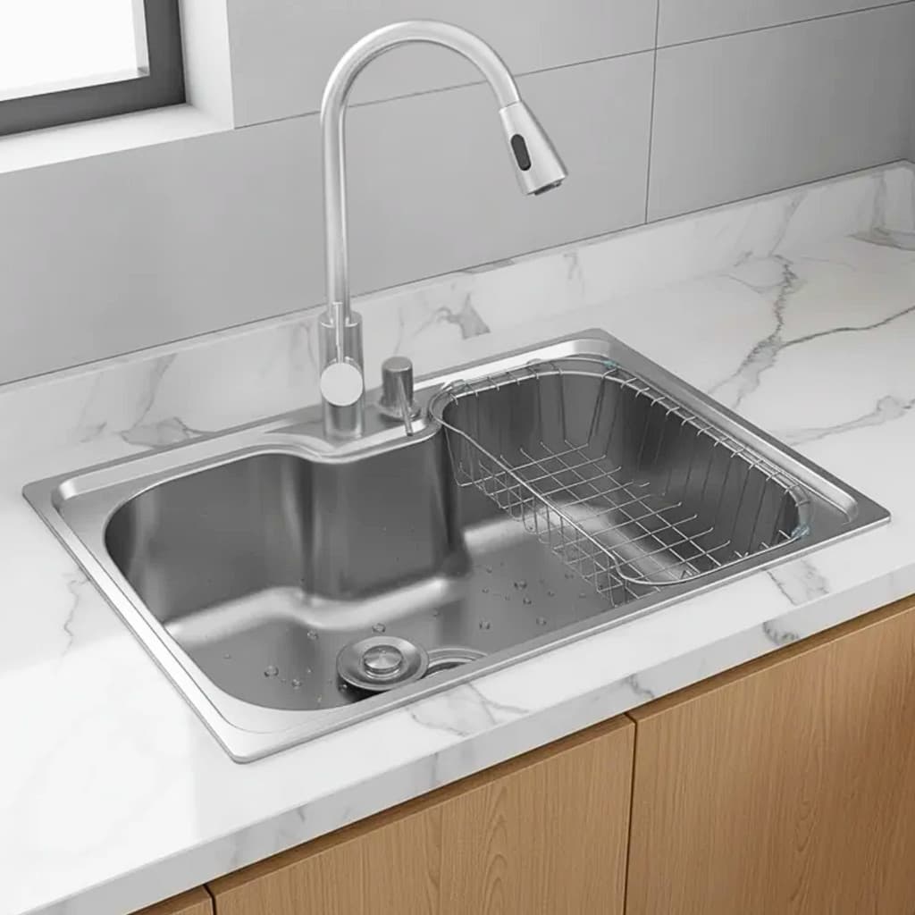 CUBA COZINHA GOURMET 50X40 INOX304 COM TORNEIRA EXTENSÍVEL