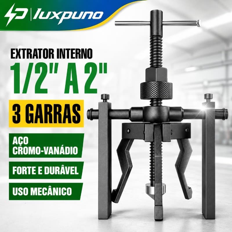 Extrator De Rolamento Interno, Extrator De Rolamento Piloto 1/2" a 2" com 3 Garras ferramentas automotivas universais