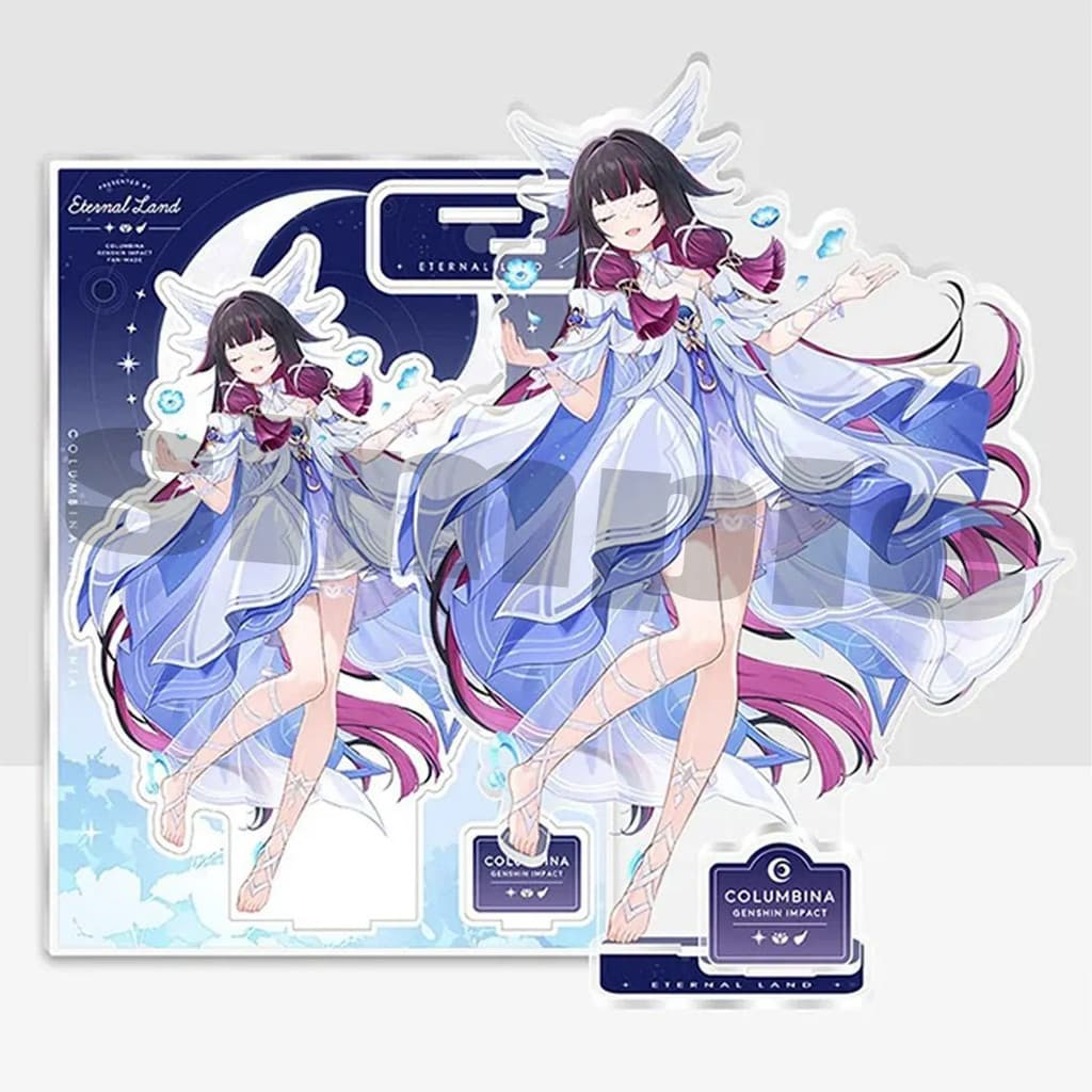 Genshin Impact Columbina Furina Hu Tao Yeshun Guang C107 Suporte de Acrílico br RXXY