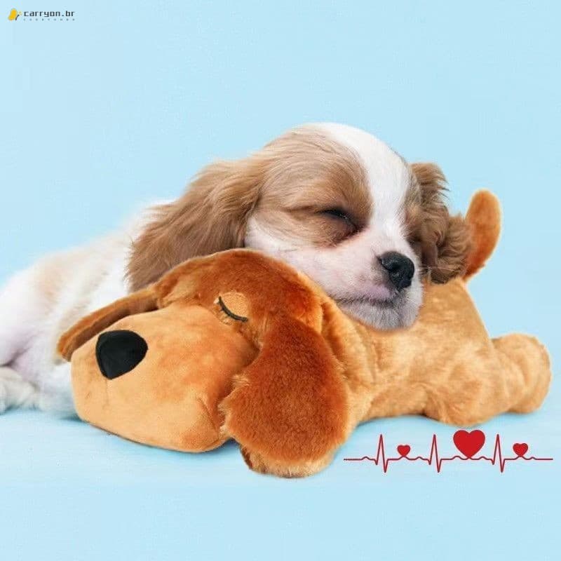 Brinquedo De Cachorrinho De Pelúcia Heartbeat-Companheiro Calmante Para Alívio De Ansiedade Cães