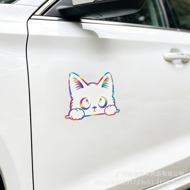 Symphony Laser Sonda Gatinho Adesivo de carro Bloco de arranhões de carro Adesivo modificado personalizado de desenho an