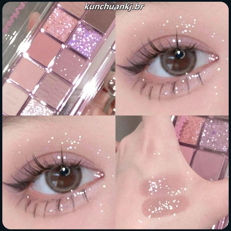 Baixo saturado frio Taro glicínia flor dez cores paleta de sombras perolado fosco cinza rosa roxo série puro desejo maqu