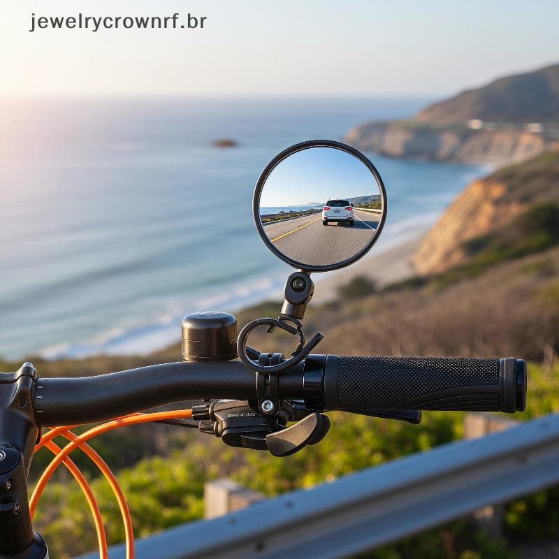 1 Par 360 ° Espelhos Retrovisores Rotativos Para Bicicleta , Convexo , Universal , Ampla Visão Clara Elétrica , Ciclismo