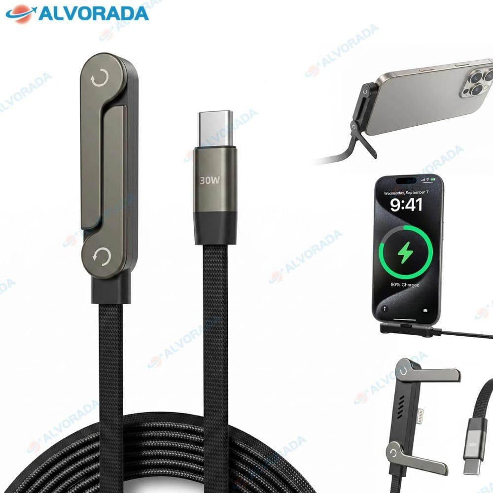 240W Tipo-c Para Suporte Angular Cabo De Dados Jogos Cotovelo Telefone Dobrável Carregamento Rápido-AL