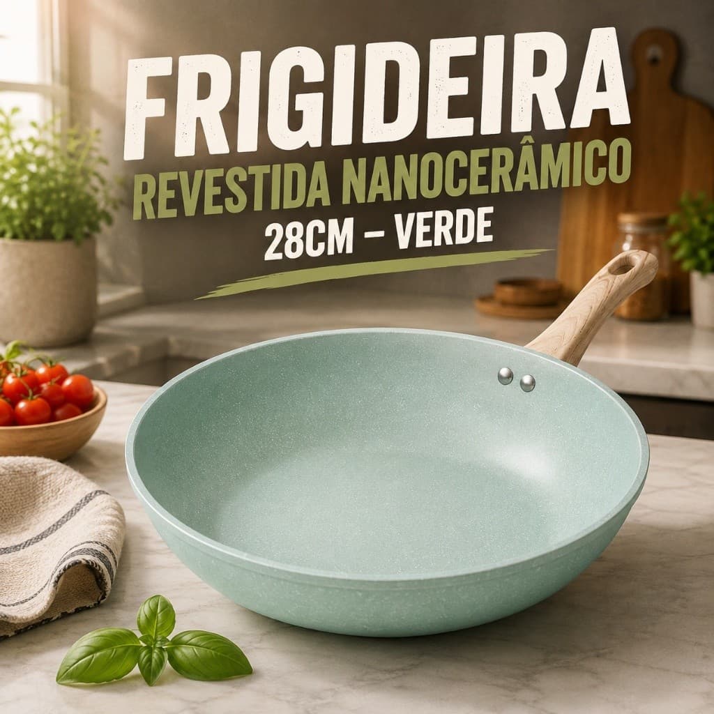 Frigideira Antiaderente Panela Cozinha Fritura Ovos Carnes Legumes Preparos Caçarola