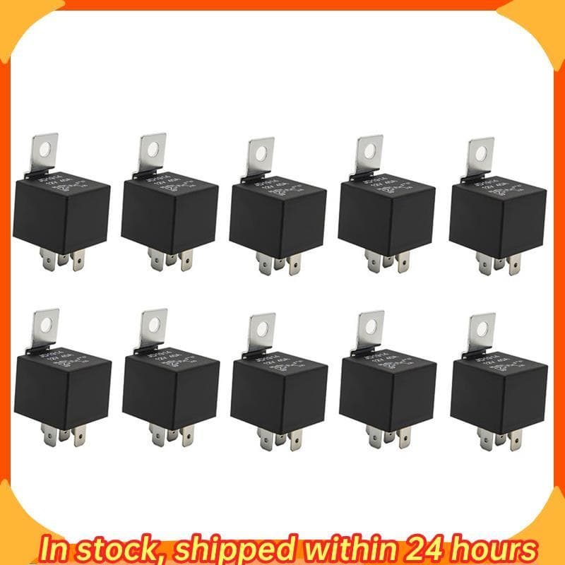 [hobbes1] 10 Pacotes 30/40 AMP À Prova D'água 5 Pinos 12V Interruptor De Relé Para Relés Marinhos Automotivos Barcos Ven