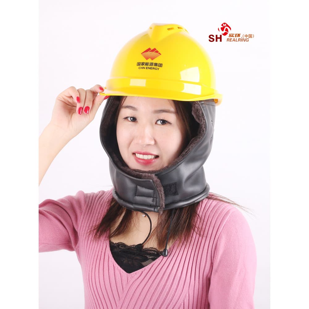 Anel Real inverno algodão capacete de segurança forro interno à prova de frio capacete de segurança canteiro de obras co