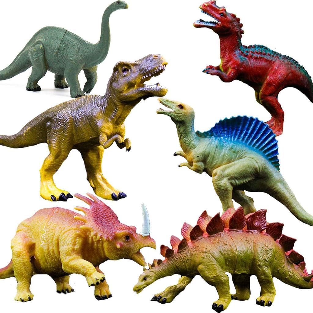 Brinquedos de Dinossauro para Crianças e Bebês, Figuras de Dinossauro Realistas de 6-7 Polegadas, 6 Peças