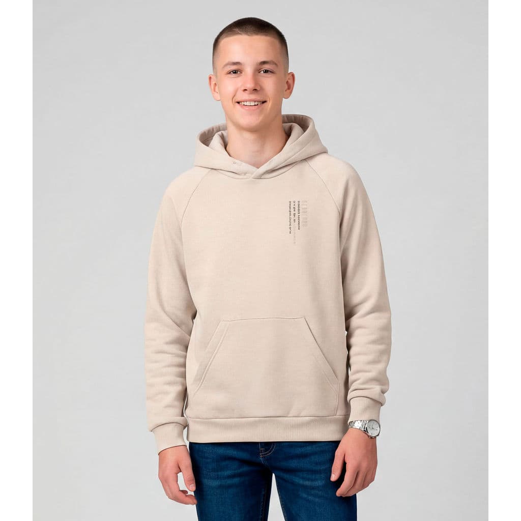 Blusão Juvenil Moletom Com Capuz Minty Bege