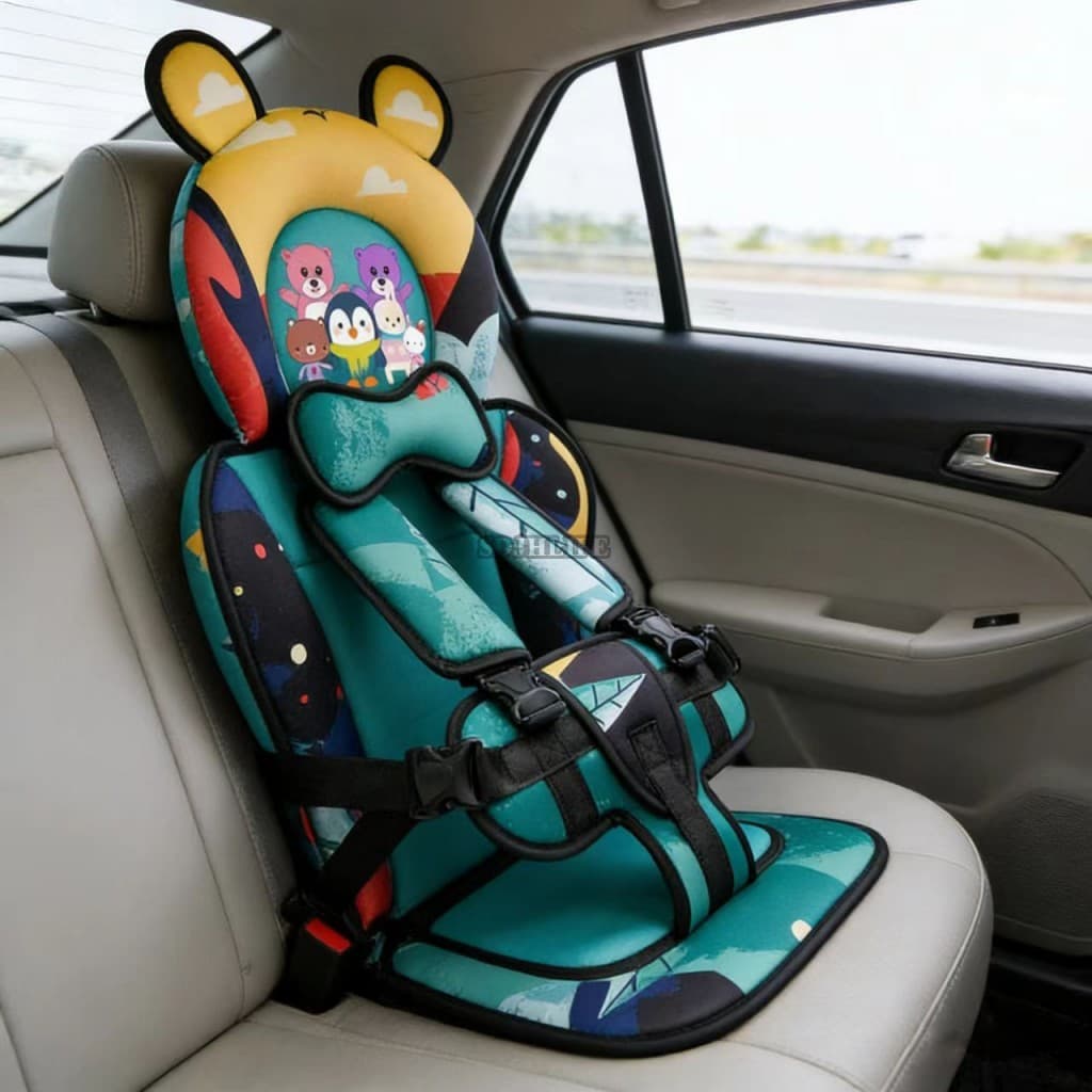 Almofada Portátil Para Assento De Carro De Bebê-Design De Desenho Animado Crianças De 0 A 12 Anos