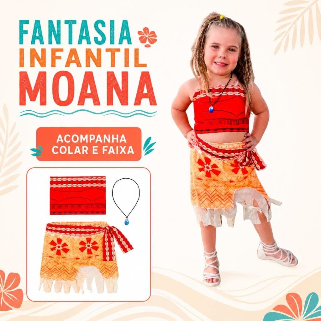 Fantasia Infantil Moana - M