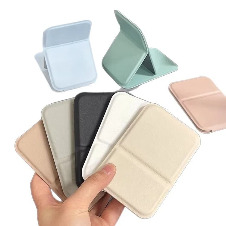 Espelho de Maquiagem Moderno com Estampa, Estojo Portátil com Alça Mini, Dobrável, Redondo, Presente, Suporte de Bolso