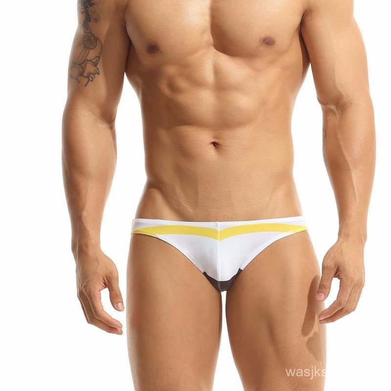 Cuecas Masculinas Com Estampa De Letras De Cintura Baixa , Bolsa Leve Em U , Roupa Íntima Respirável Da Moda